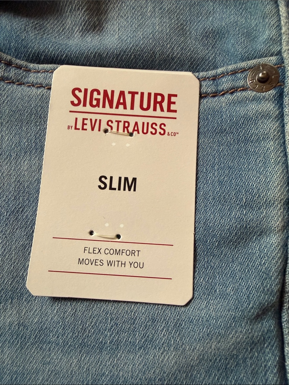 Signature by Levi Strauss Slim Jeans • Blue • Size 38x32 • NWT